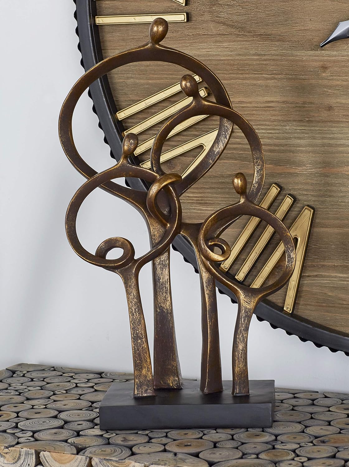 Deco 79 58334 Polystone Abstract Family Pack of 2