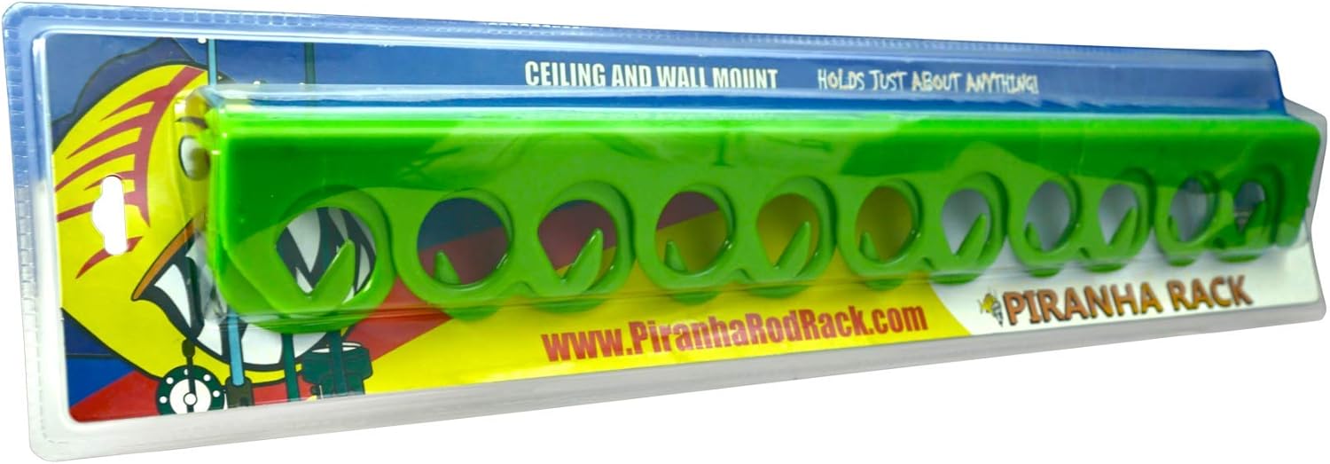 Piranha Overhead/Horizontal Mount Fishing Rod Rack (Green)