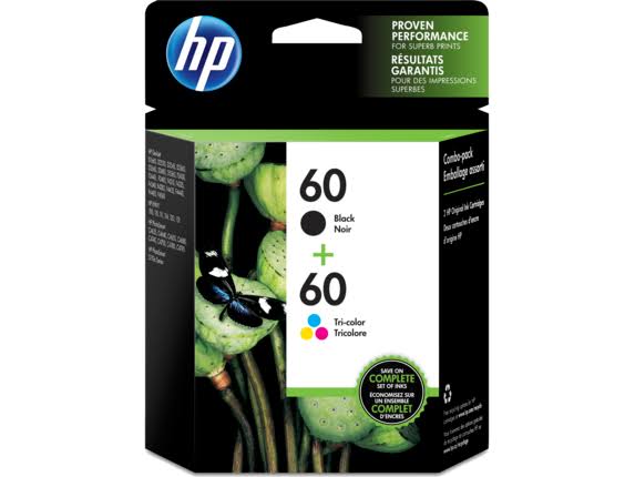 HP Deskjet F4210 Ink Cartridges - HP 60 2-Pack Black/Tri-Color Original Ink Cartridges, N9H63FN#140