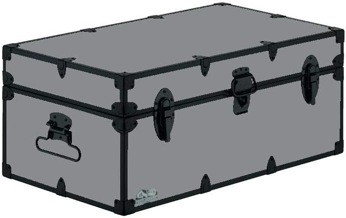 C&N Footlockers Camp Trunk Footlocker - Happy Camper with Black Trim 32 x 18 x 13.5 Inches