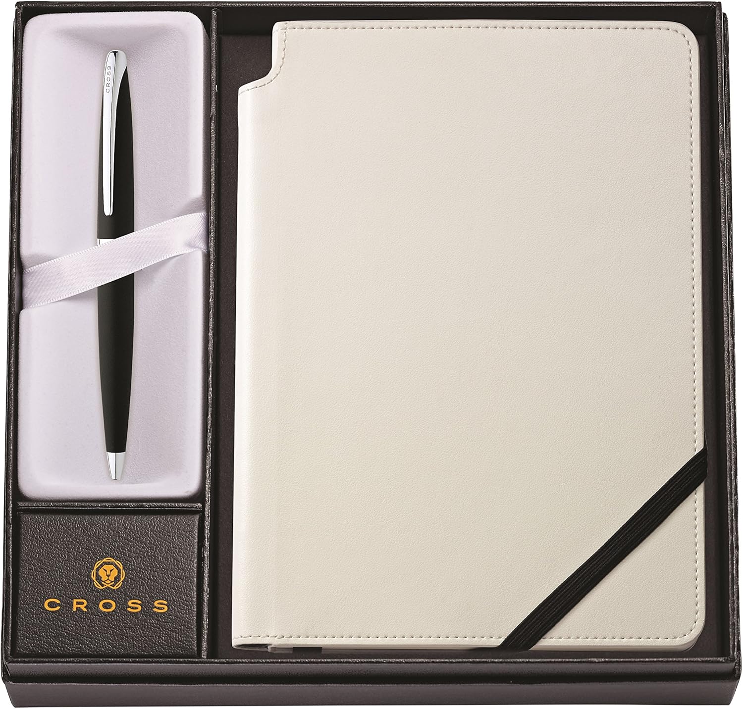 Cross ATX Basalt Black Ballpoint Pen & Crimson Medium Journal