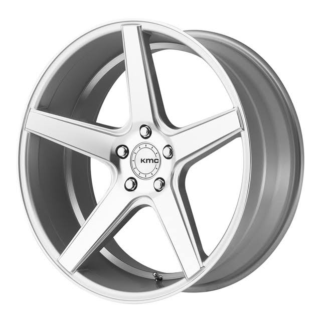 KMC Km685 District Bright Silver w/Machined Face 22x9 5x112.00 35