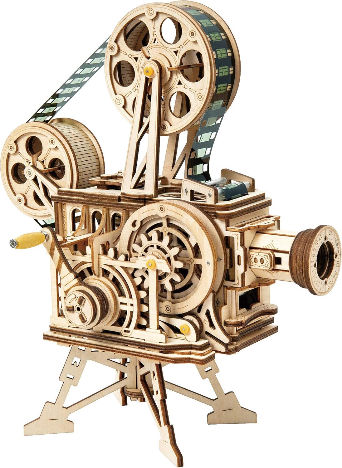 Rowood 3D Wooden Puzzle Toy for Adults, Handheld Film Projector Craft Kit - Vitascope Pack of 2