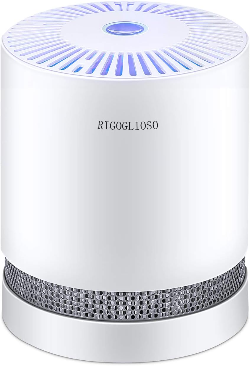 RIGOGLIOSO HEPA Air Purifier for Smoke, Pollen, Pet Dander, Odor, Dust Remove, Compact Air Purifiers for Home Bedroom, Kitchen and Office, No Ozone Air Cleaner, GL-2109 (Available for California) Pack of 2