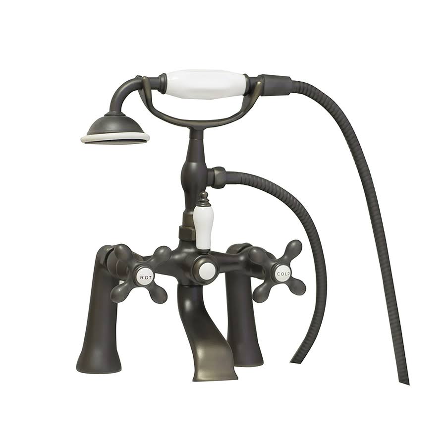 American Bath Factory F900 Series Old World Bronze 2-Handle Fixed Deck Mount Commercial Bathtub Faucet