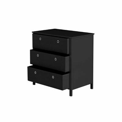 Leiser 3 Drawer Bachelor's Chest Ebern Designs Color: Black