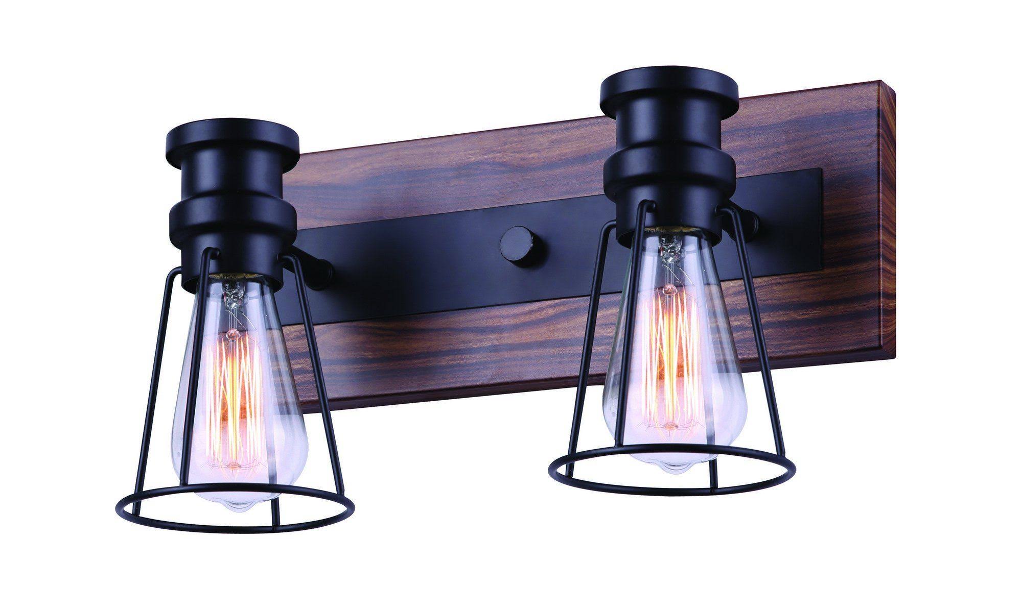 Canarm IVL752A02BKW Blake 2 Light Vanity, Black