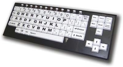 Visionboard2 Large Key Keyboard - Keyboard - USB - Black, White (Renewed)