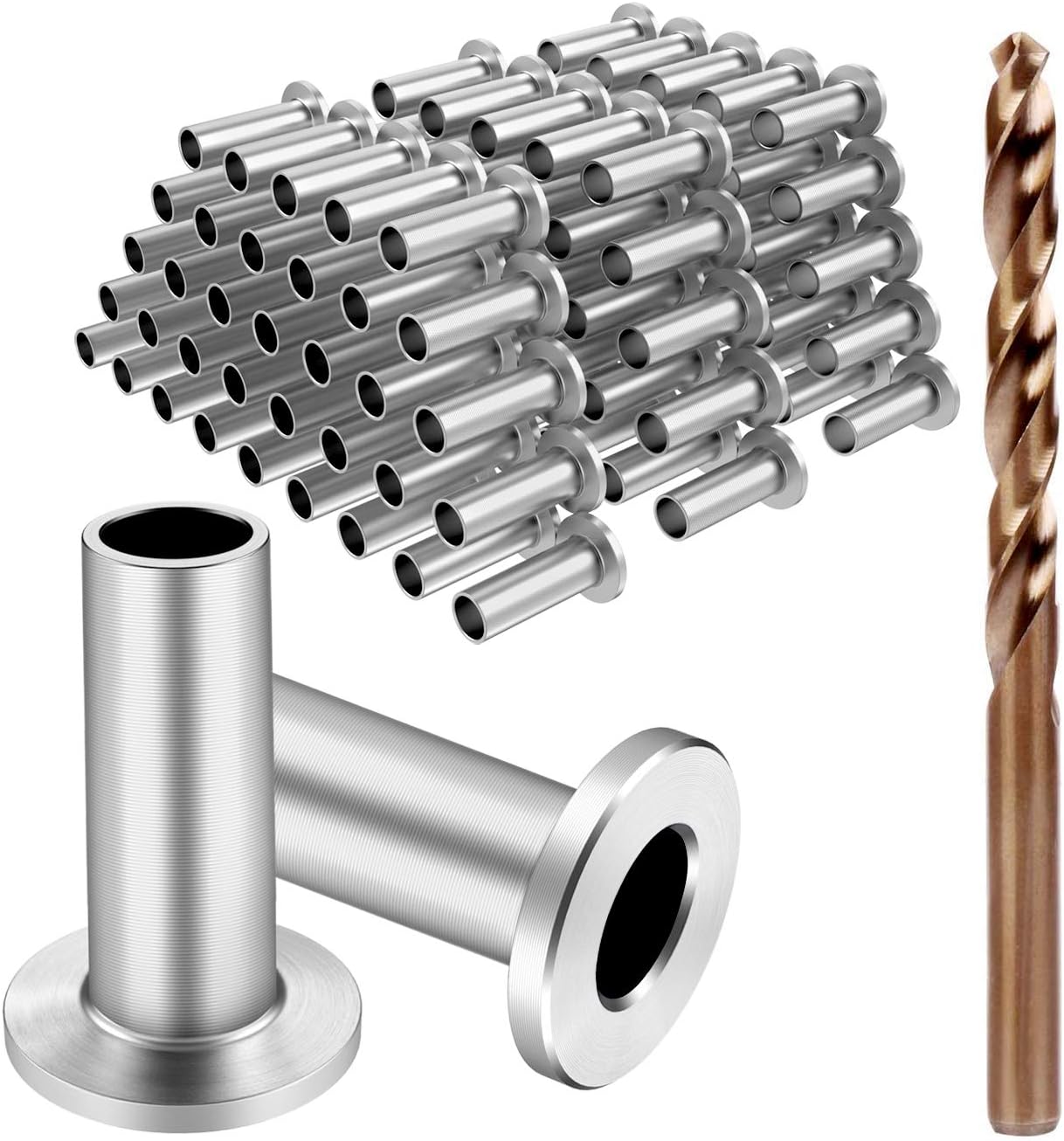 BLIKA 120 Pack Stainless Steel Protector Sleeves for 1/8