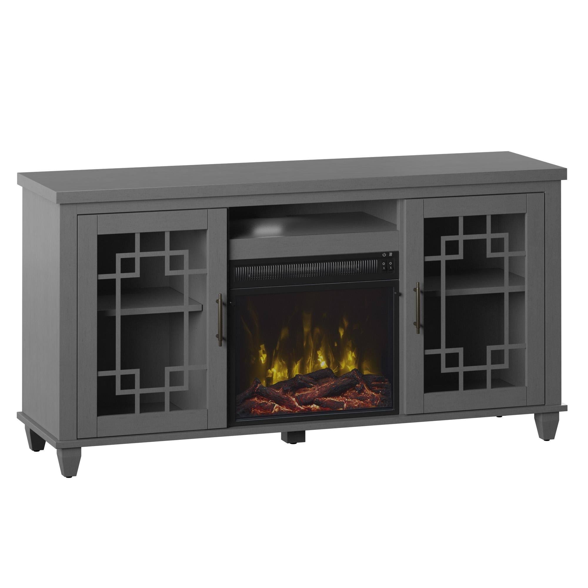 ClassicFlame TV Stand for TVs Up to 60-in with Electric Fireplace in Gray | 18MM7655-PG22S