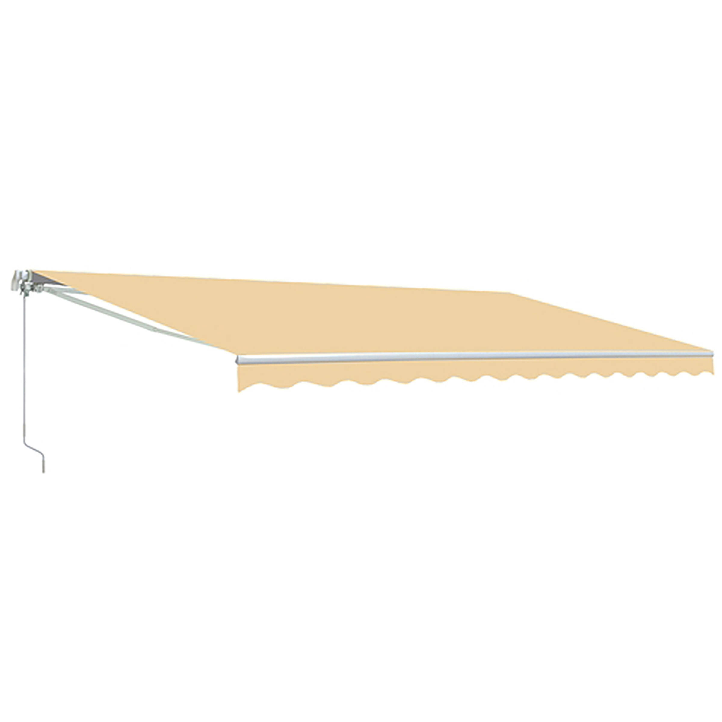 Aleko 6.5x5ft Retractable Patio Awning Ivory