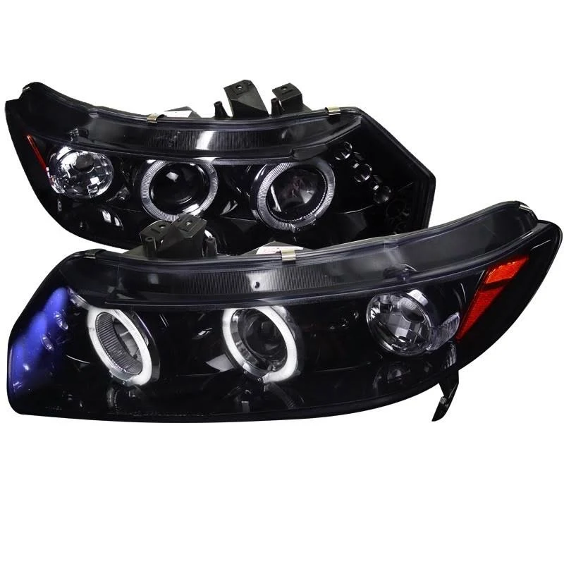 2006 Honda Civic Spec-D Gloss Black Halo Projector Headlights
