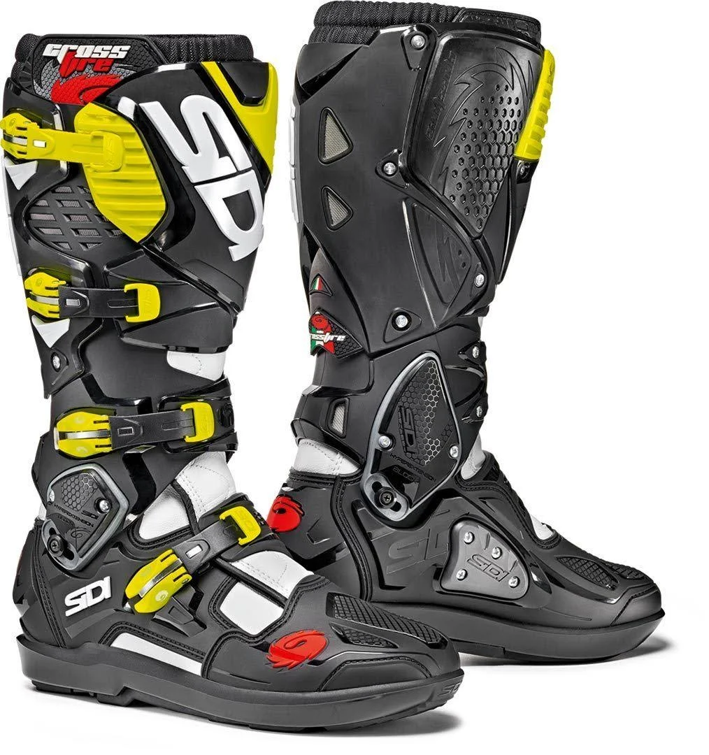 Sidi Crossfire 3 Srs White-black-fluo Yellow