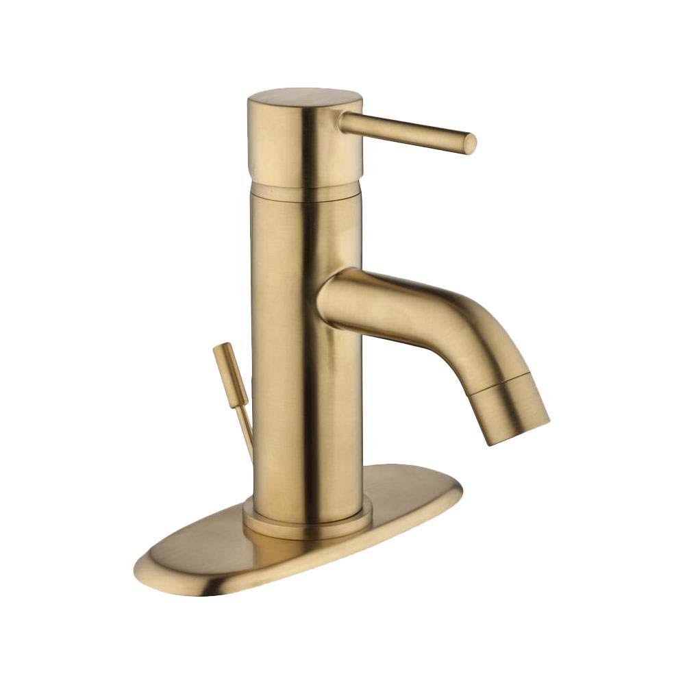 Glacier Bay HD67732W-604405 Modern Single Hole Single-Handle Low-Arc Bathroom Faucet in Matte Gold