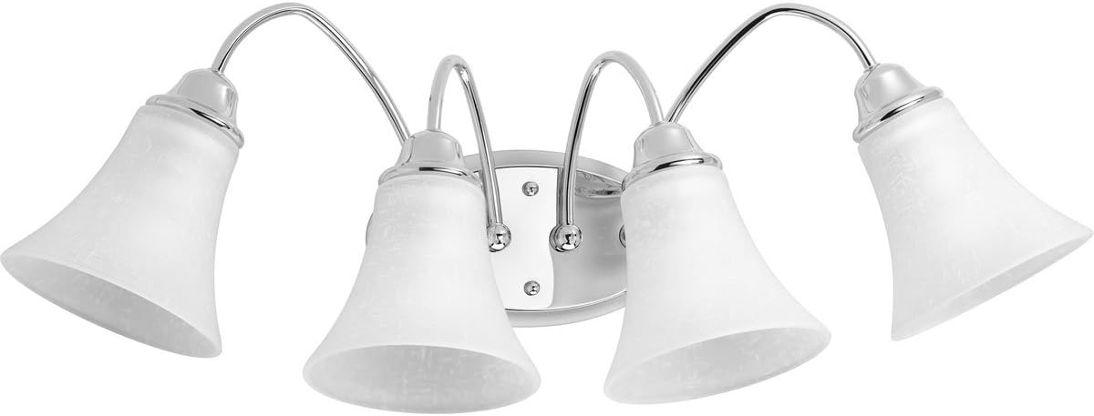 Progress Lighting P2764-15 Transitional Four Light Bath from Tally Collection Finish, Polished Chrome Pack of 2