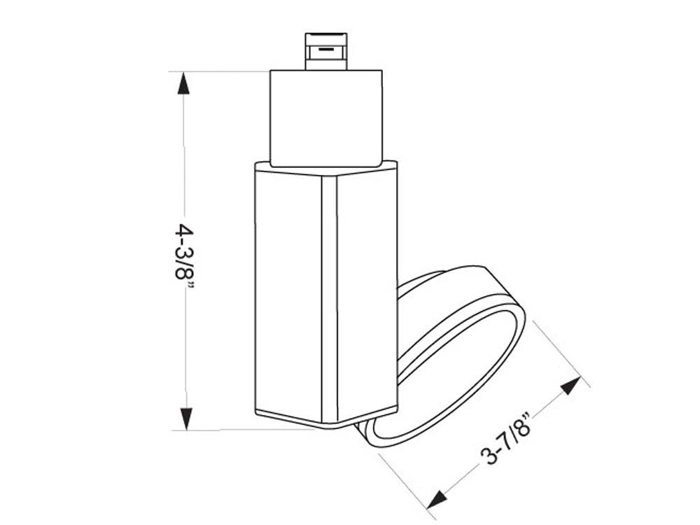 Elco ET615D Trilene H-Track 5 inch Tall 3000K LED Track Head, White