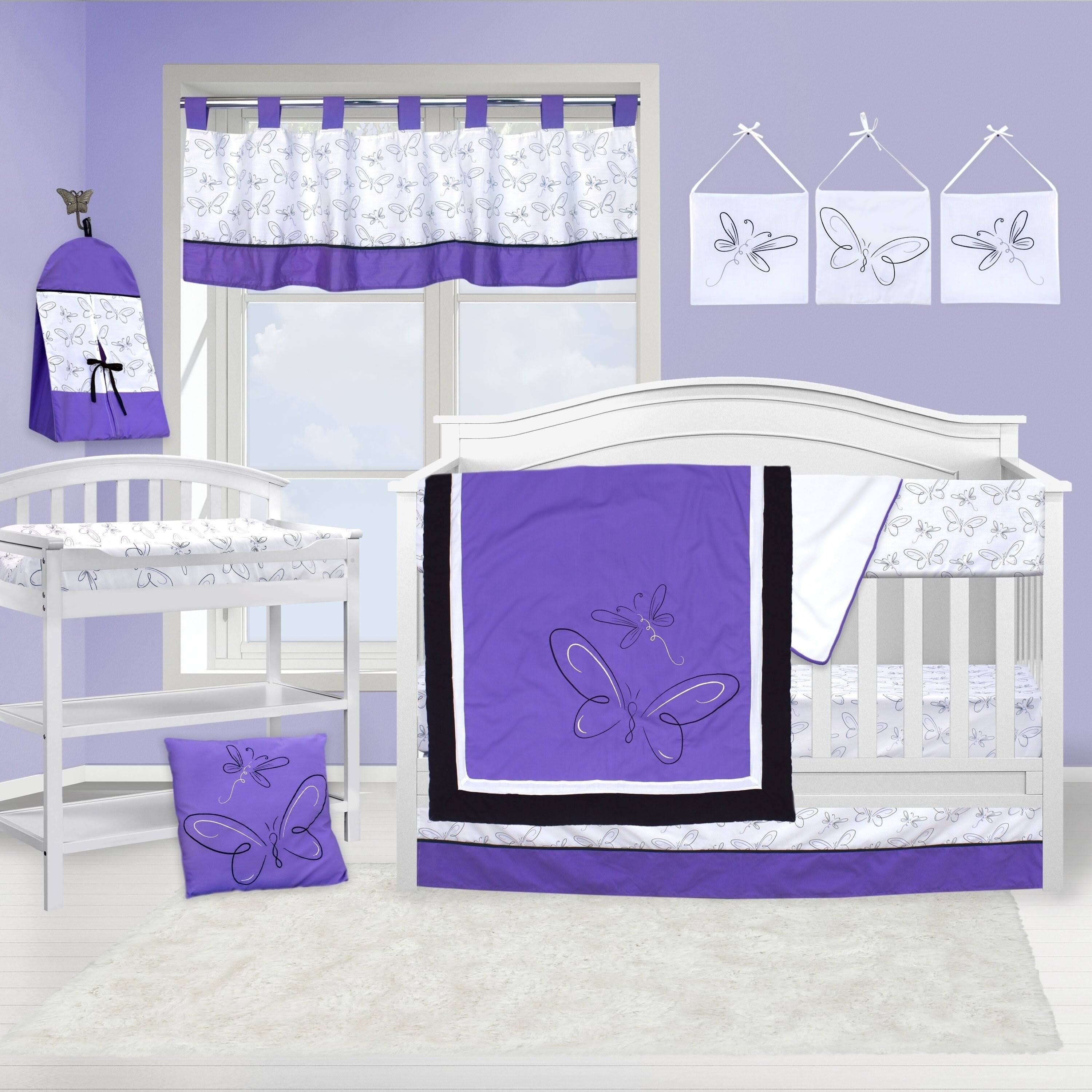 Pam Grace Creations 10 Piece Butterfly Crib Bedding Set