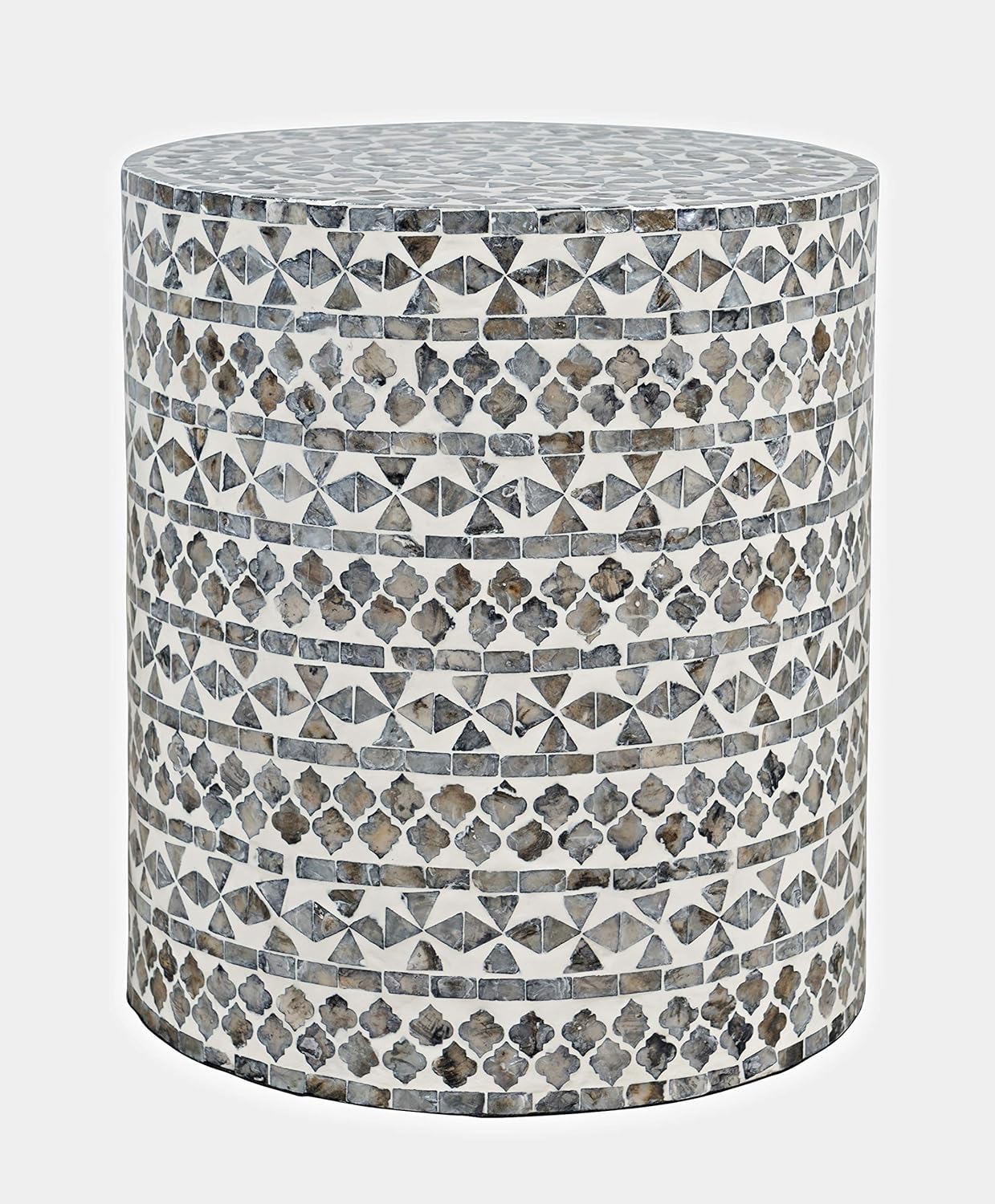Jofran Inc. Global Archive Terrazzo Capiz Shell Accent Table, Small, Sand