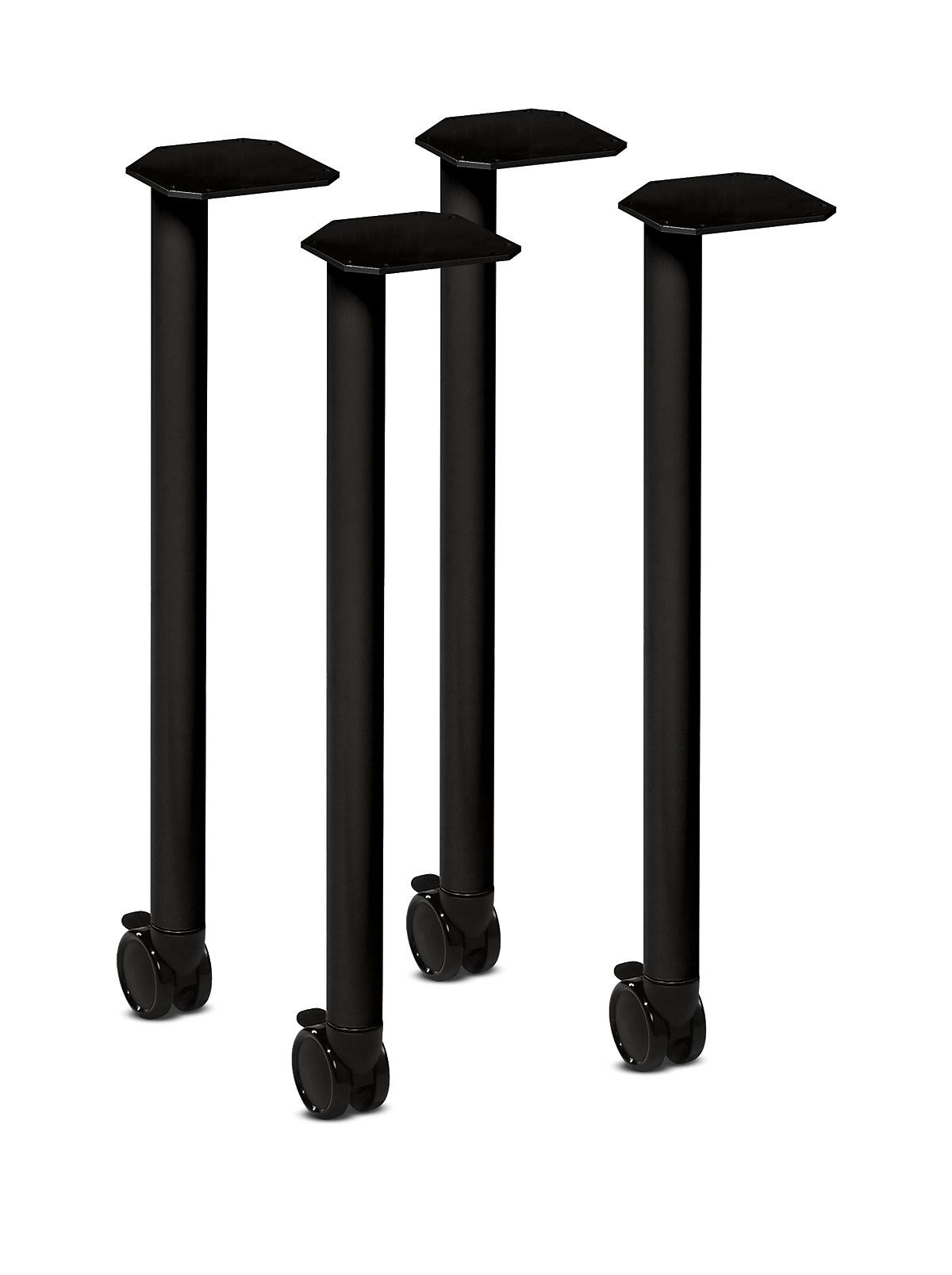 HON Post Leg Base with Casters - Black - Huddle Series