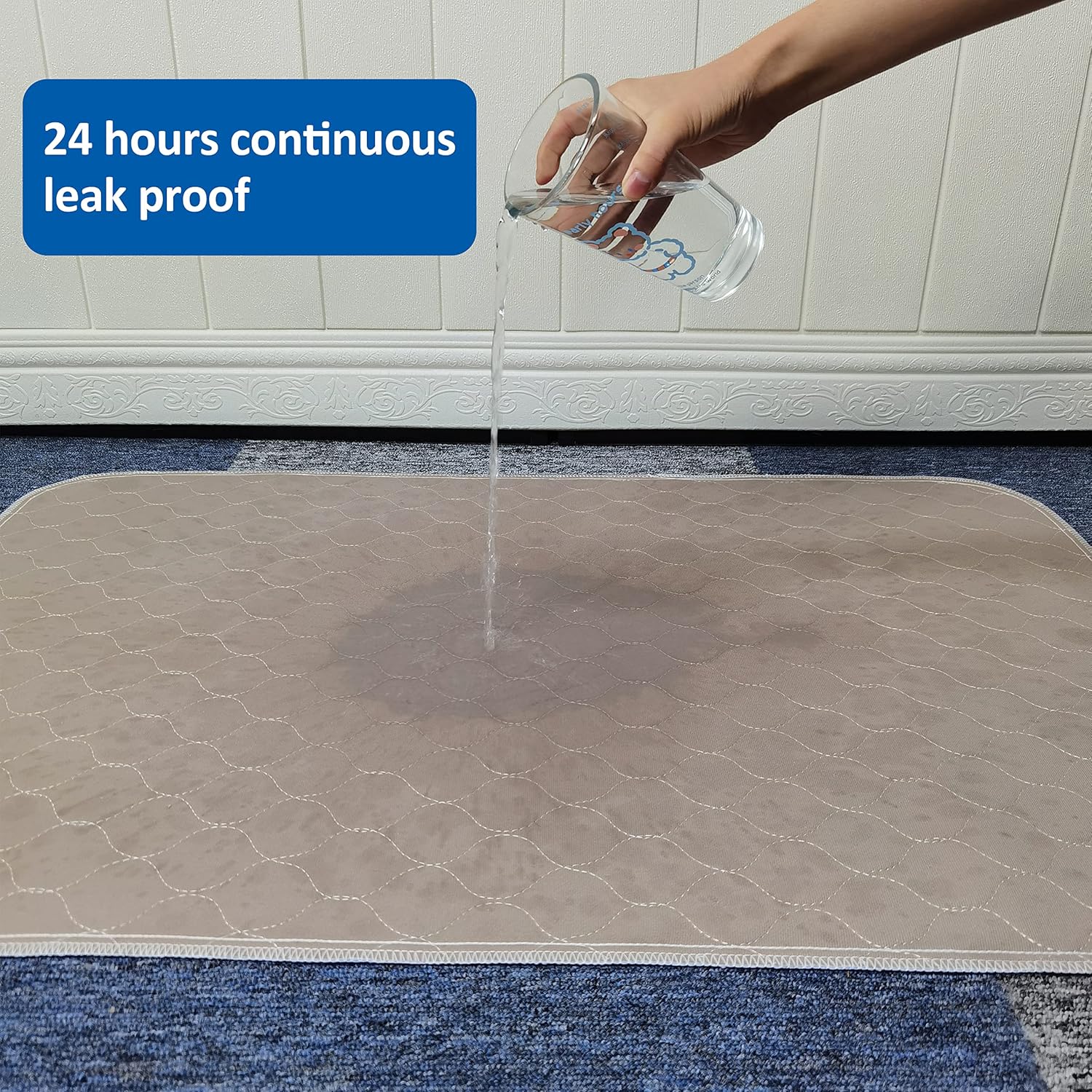 Washable Pee Pads for Dogs 3 Pack Guinea Pig Fleece Cage Liners Waterproof Resuable Machine Washable Puppy Potty Pet Dog Training Pads Whelping Box Mats for Small Middle Large Dogs Cats Pets Playpen