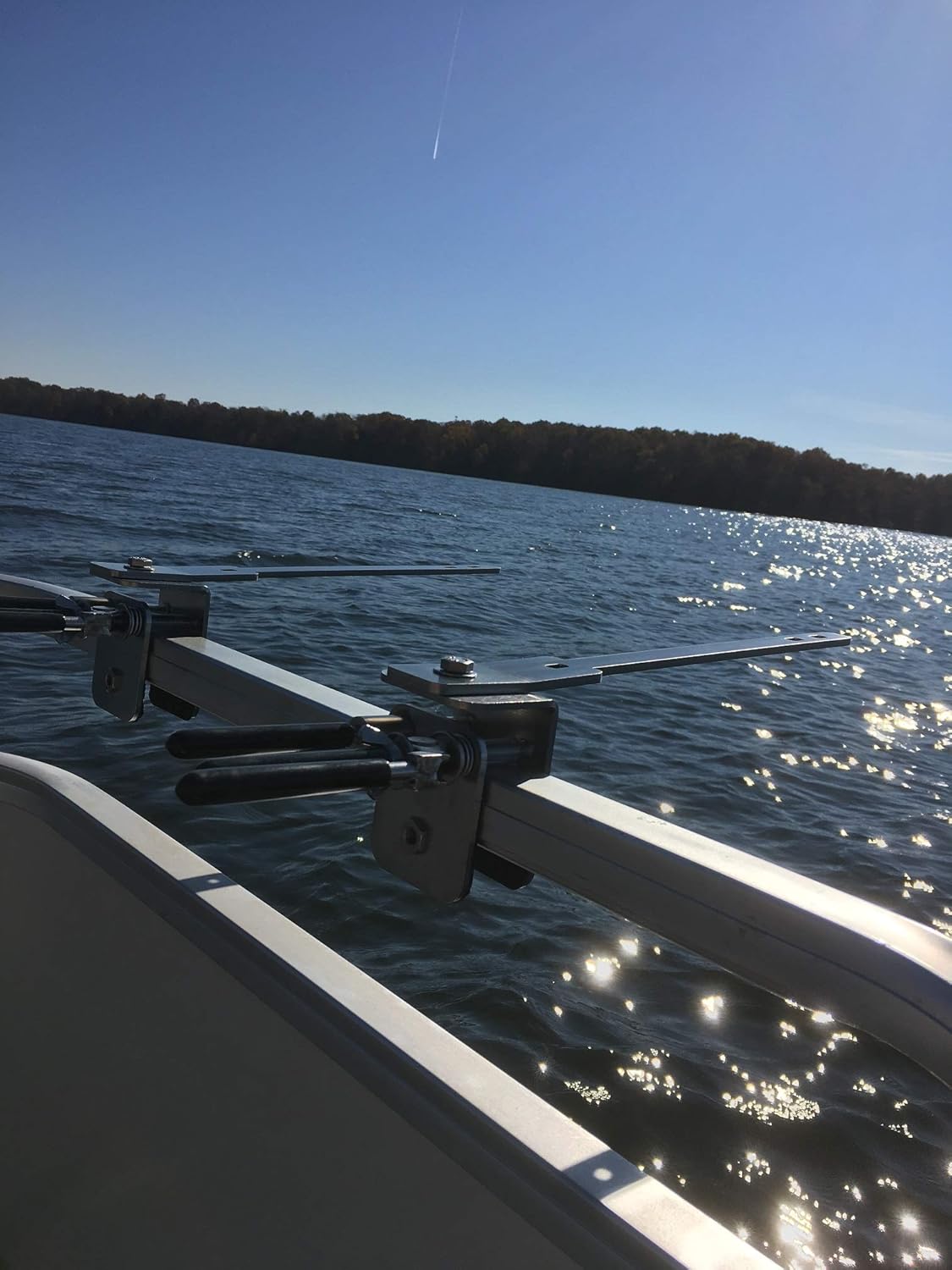 Arnalls Universal Pontoon Grill Brackets - Great for Open Or Closed Fencing No Tools Needed!