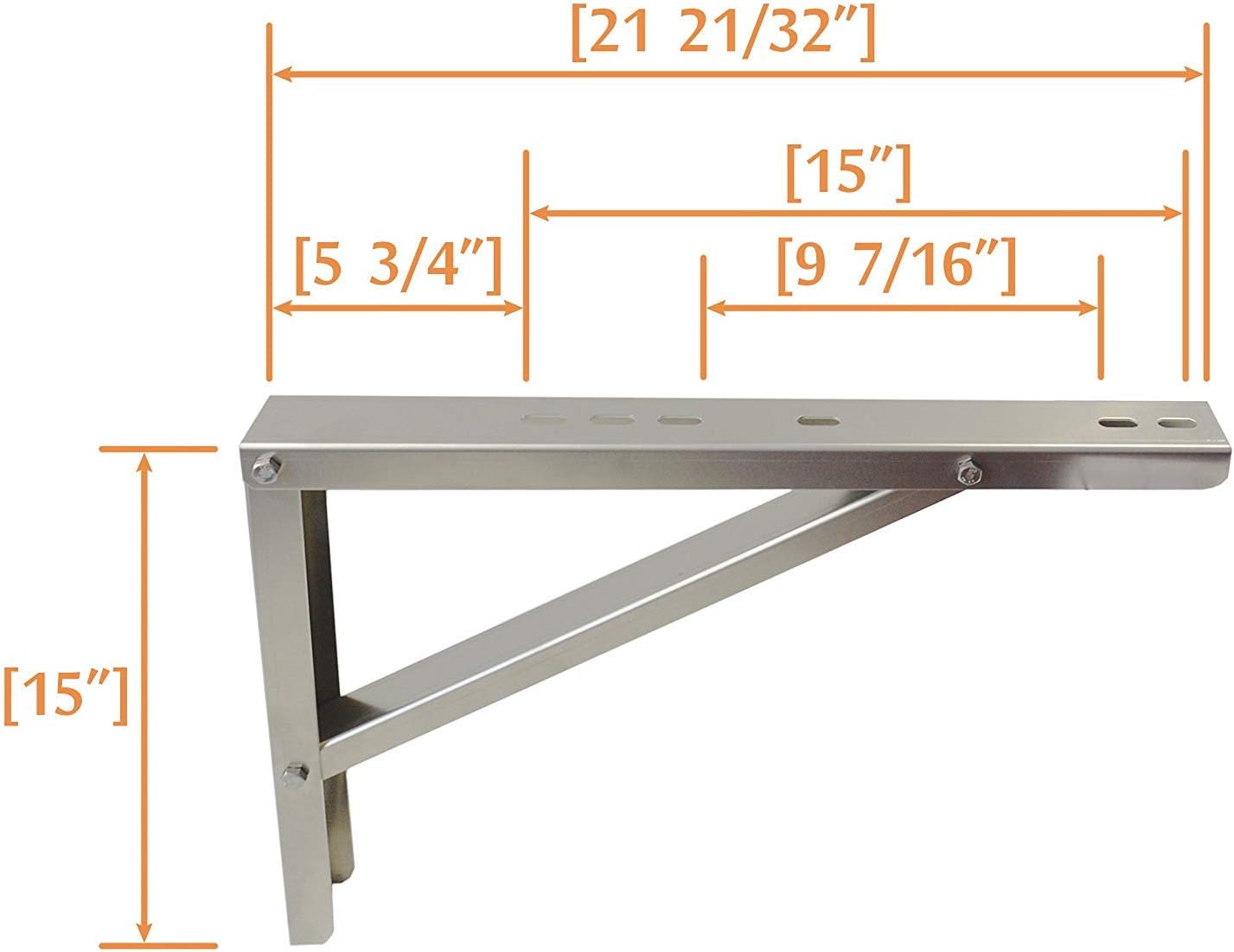 JEACENT Wall Mounting Bracket for 9000-36000 Btu Condenser Ductless Mini Split Air Conditioner Heat Pump Systems, Rust Free Aluminium Alloy Support Brackets