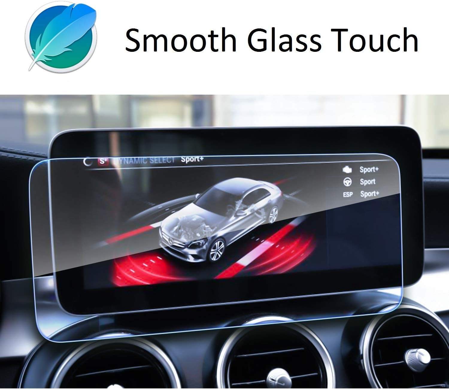 Screen Protector Compatible with 2019-2021 Mercedes Benz C/GLC 10.25inch Touch Screen,SATIS,Anti Glare Scratch,Shock-resistant, Navigation Protection Accessories Premium Tempered Glass (W205,V253)