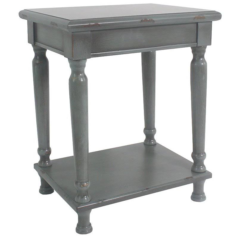 Urbanest Reynolds Accent End Table, 22x22 Tall, Gray - Dark Green