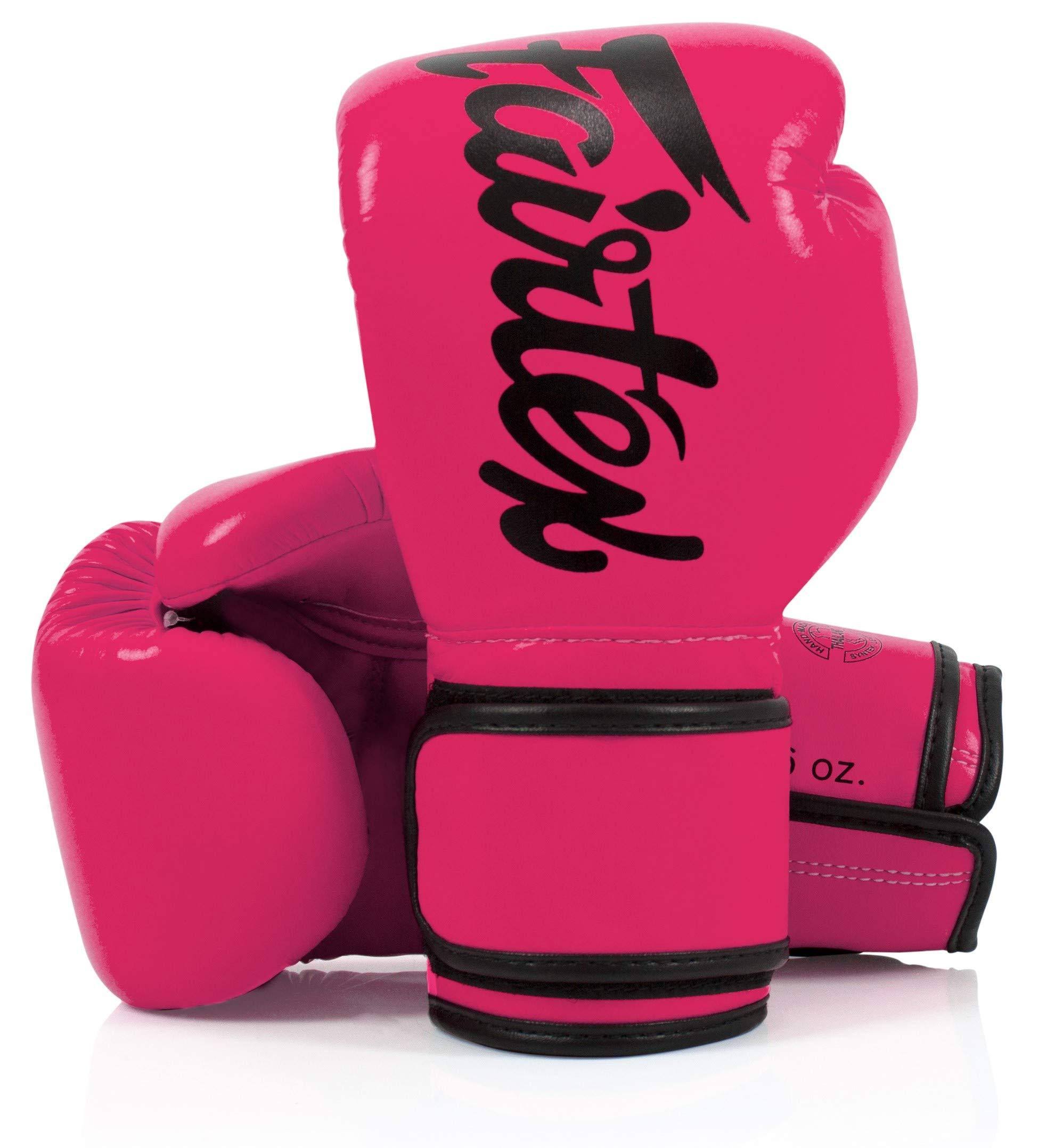 Fairtex BGV14 Pink/Black Muay Thai Boxing Glove, 10 oz
