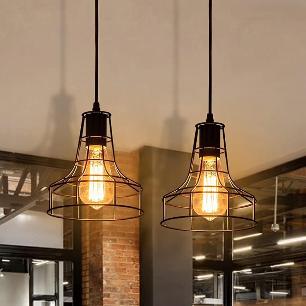 Modern Pendant Light Adjustable Farmhouse Wood Pendant Lighting Fixture for Kitchen Island Living Dining Room Bedroom Barn Bar Gray Blue 1 Pack