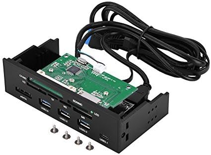 fosa 5.25 Inches Multifunction Internal Card Reader Dashboard PC Front Panel Card Reader and USB 3.1 3.0 Port +MS / XD / M2 / MSO Pack of 2