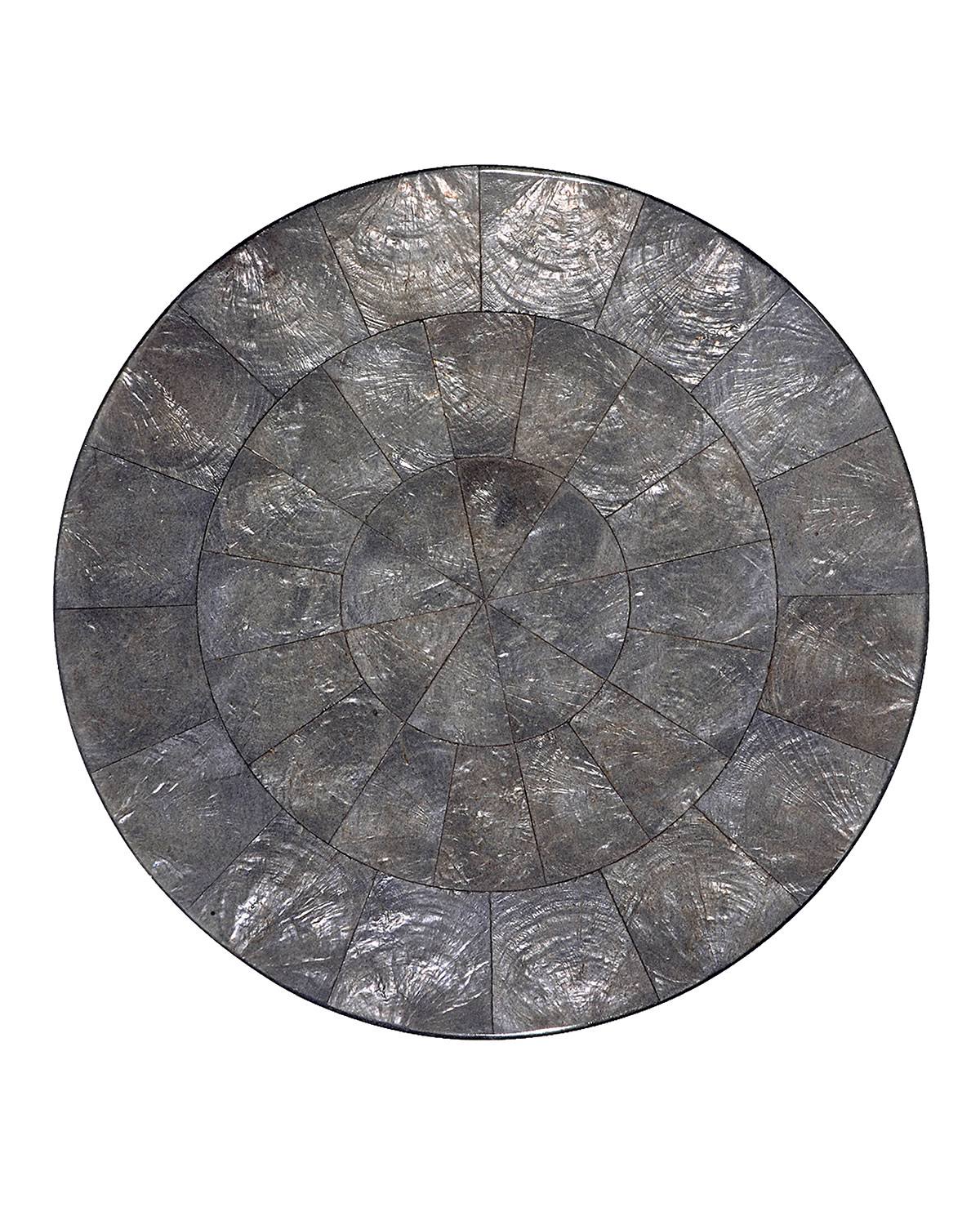 Kim Seybert Round Capiz Placemat - Gray