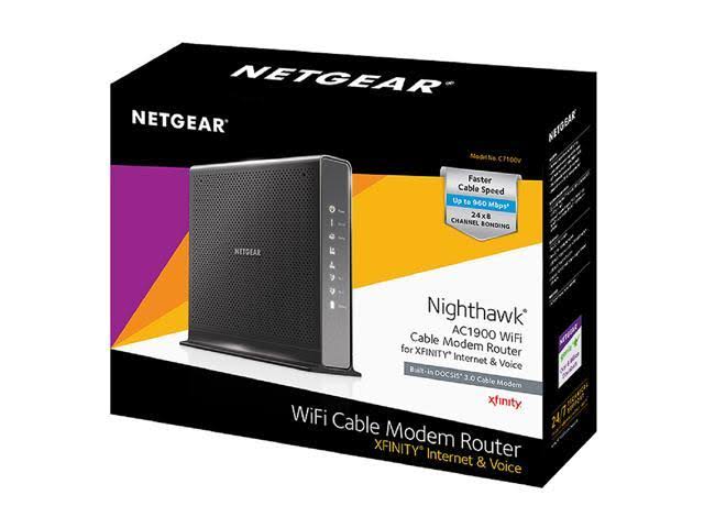 Netgear Nighthawk C7100V Wireless Router - Cable Modem - 2.4 GHz / 5 GHz - Gigabit Ethernet - 802.11b/a/g/n/ac