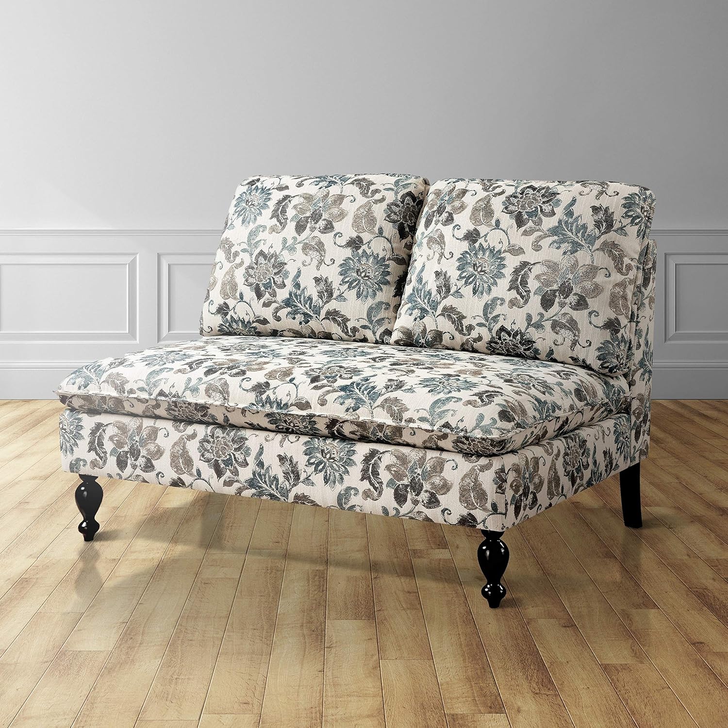 Furniture of America Deidre Romantic Split Back Loveseat Bench Multi White Finish