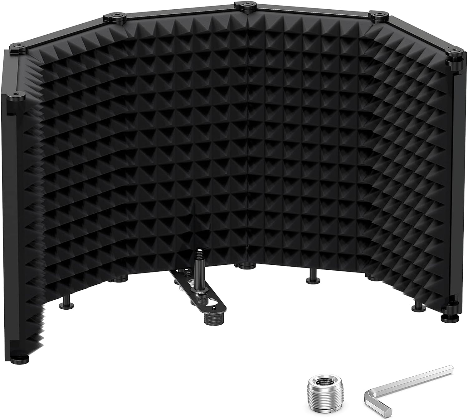Moukey Microphone Isolation Shield, Acoustic Sound Shield With No Installation,3/8