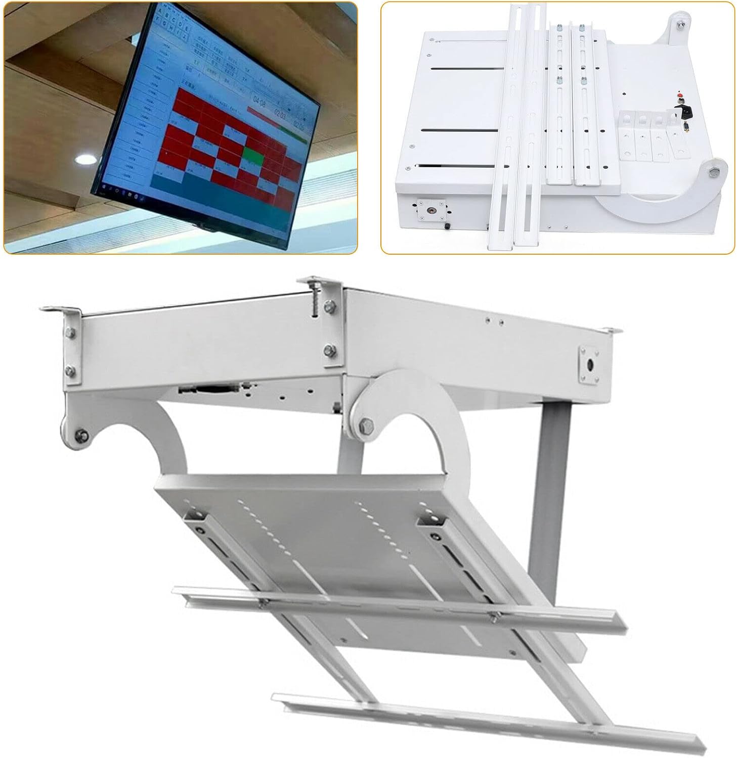 LCD TV Ceiling Rack Bracket, Electric Motorized Roof Ceiling 110V TV Mount for 32