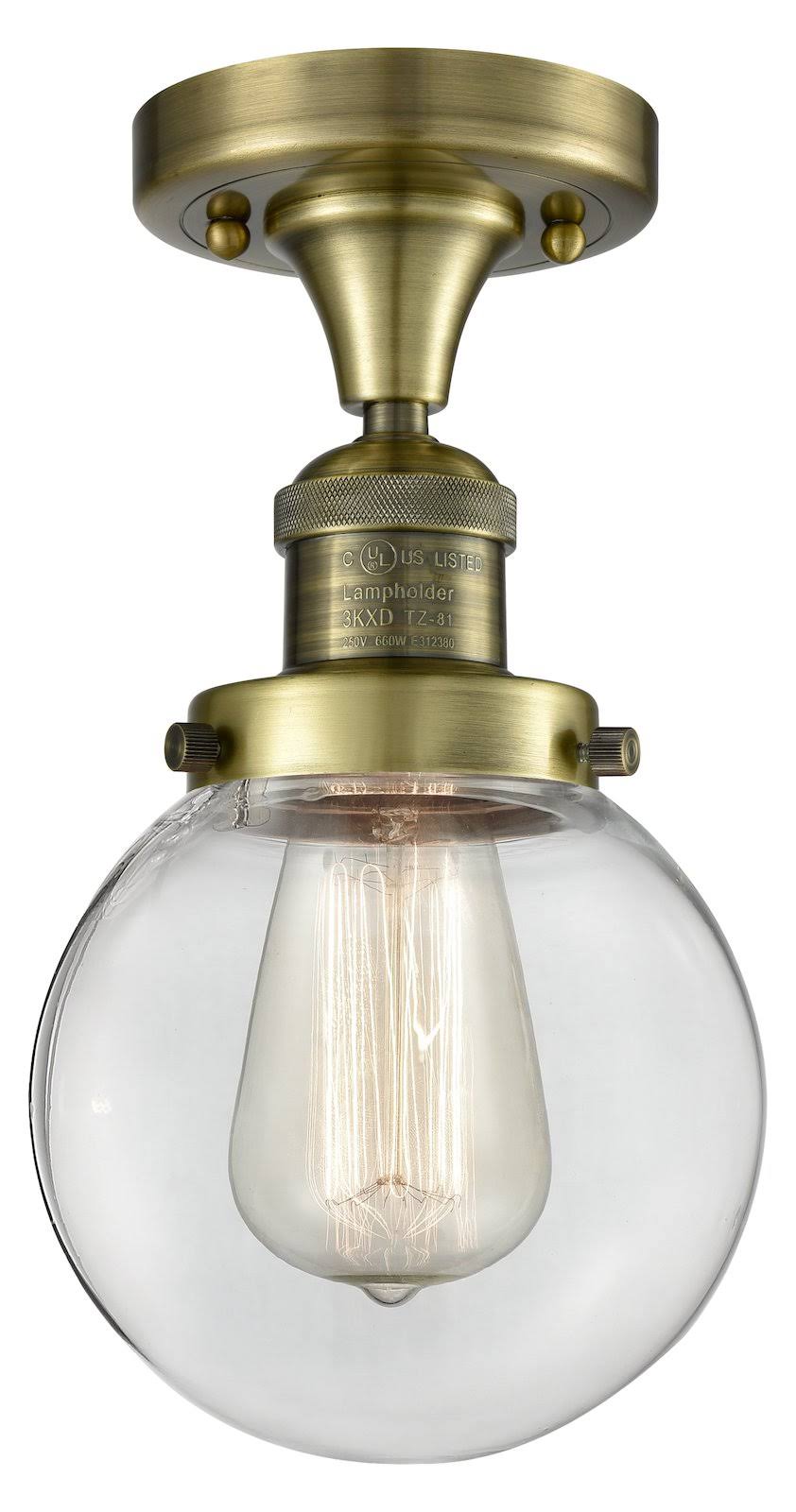 Innovations Lighting-Beacon 1 Light Semi-Flush Mount-517-1CH-AB-G202-6-LED