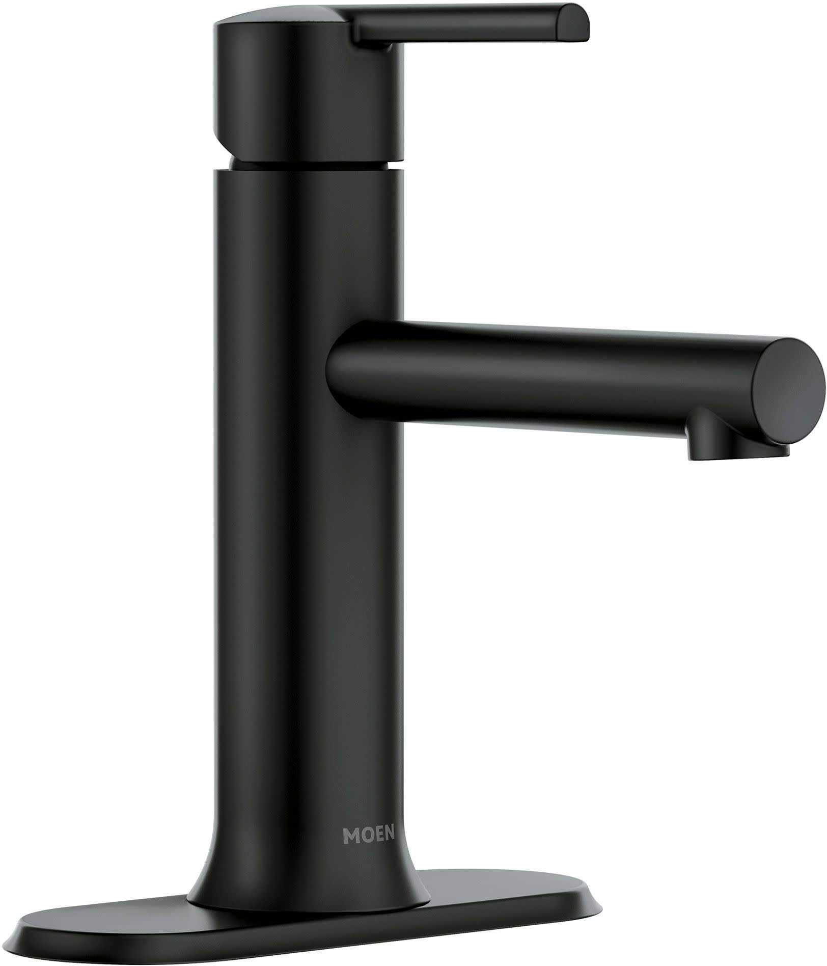 Moen Arlys Black Single Handle Bathroom Faucet 4 in.