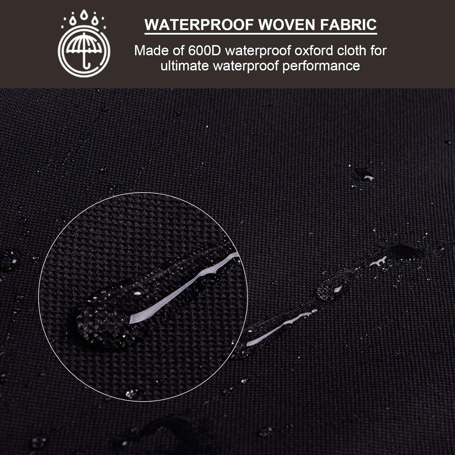 CO-Z 8ft Firewood Rack Cover, Outdoor Heavy Duty Waterproof Wood Pile Cover, 600D Oxford Cloth Log Rack Cover and Tarp for Wood Rack, Fire Wood Storage Covers, Black