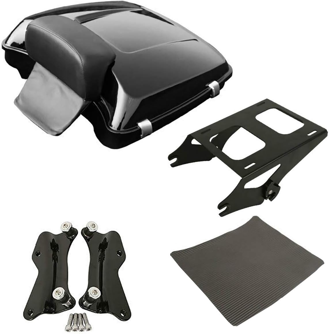 XFMT Razor Tour Pack Trunk W/Backrest & Mounting Rack & Docking Hardware Compatible with Harley Davidson Touring 2014-2022 FLHR, FLHRC, FLHRSE, FLHX, FLHXS, FLHXSE, FLTRX and FLTRXS