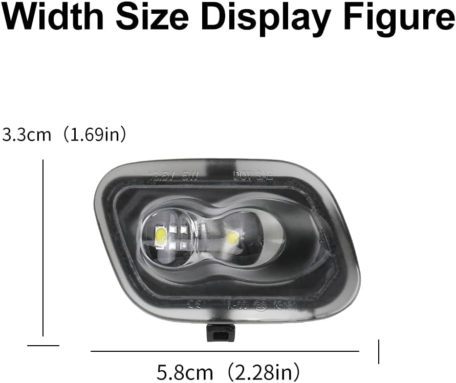 Kamouse LED Side Mirror Marker Puddle Light Lamp Assembly Compatible with 2015-2021 Ford F-150, 2017-2021 Ford F-250 F-350 Super Duty accessories