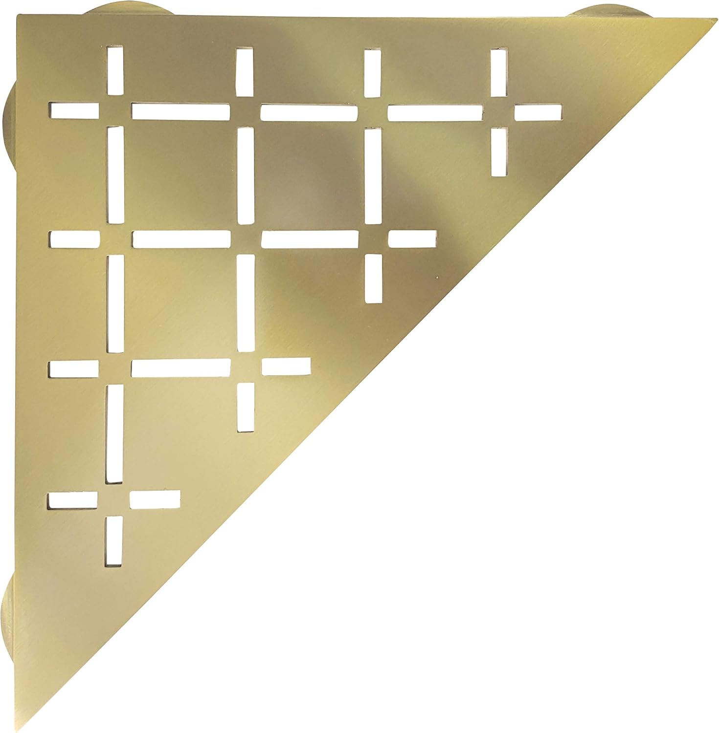 FROSCH Stainless Steel Shower Shelf, Corner - Triangle (Brushed Brass) Pack of 2