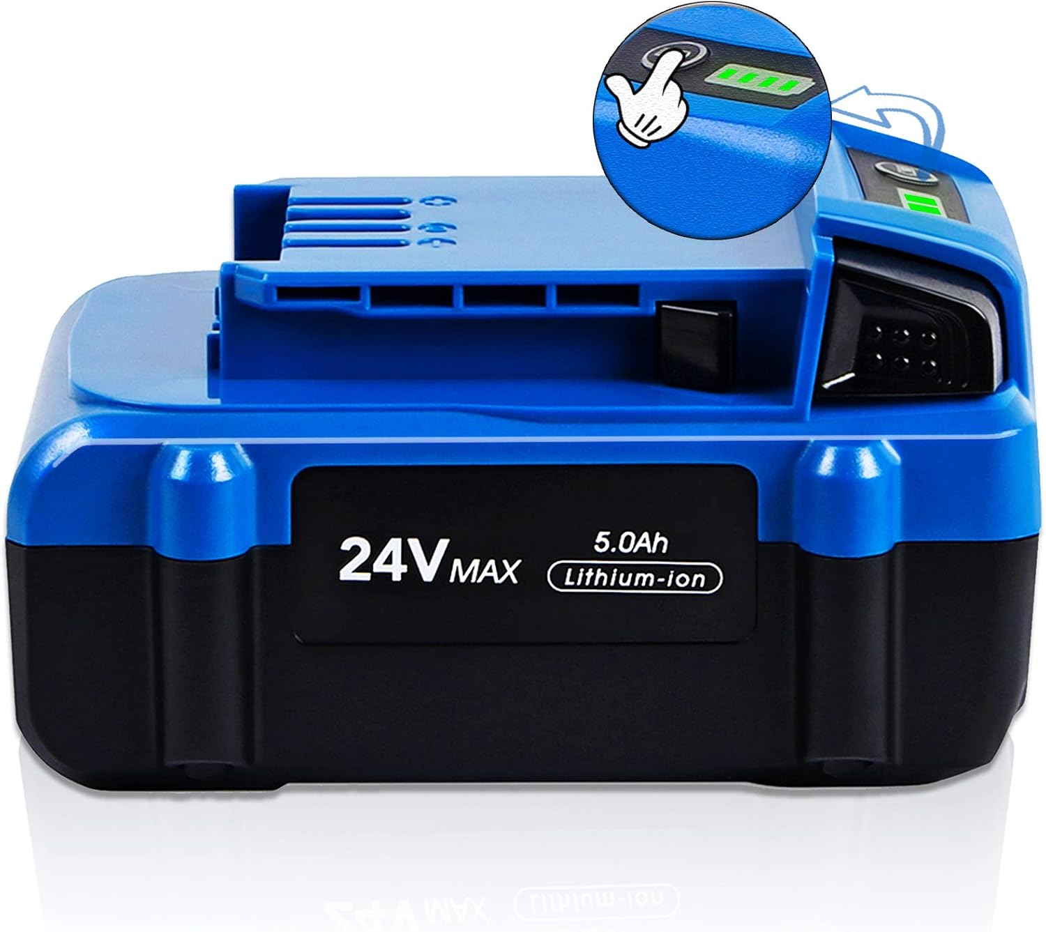 【Upgrade!!】 CaliHutt 24V 5.0Ah High Capacity Replace Battery for Kobalt 24V Battery Max KB624-03 KB524-03 KB424-03 KB224-03 KB124-03 Lithium Ion Cordless Tools Battery[Can't FIT Snow Joe &Sun Joe]