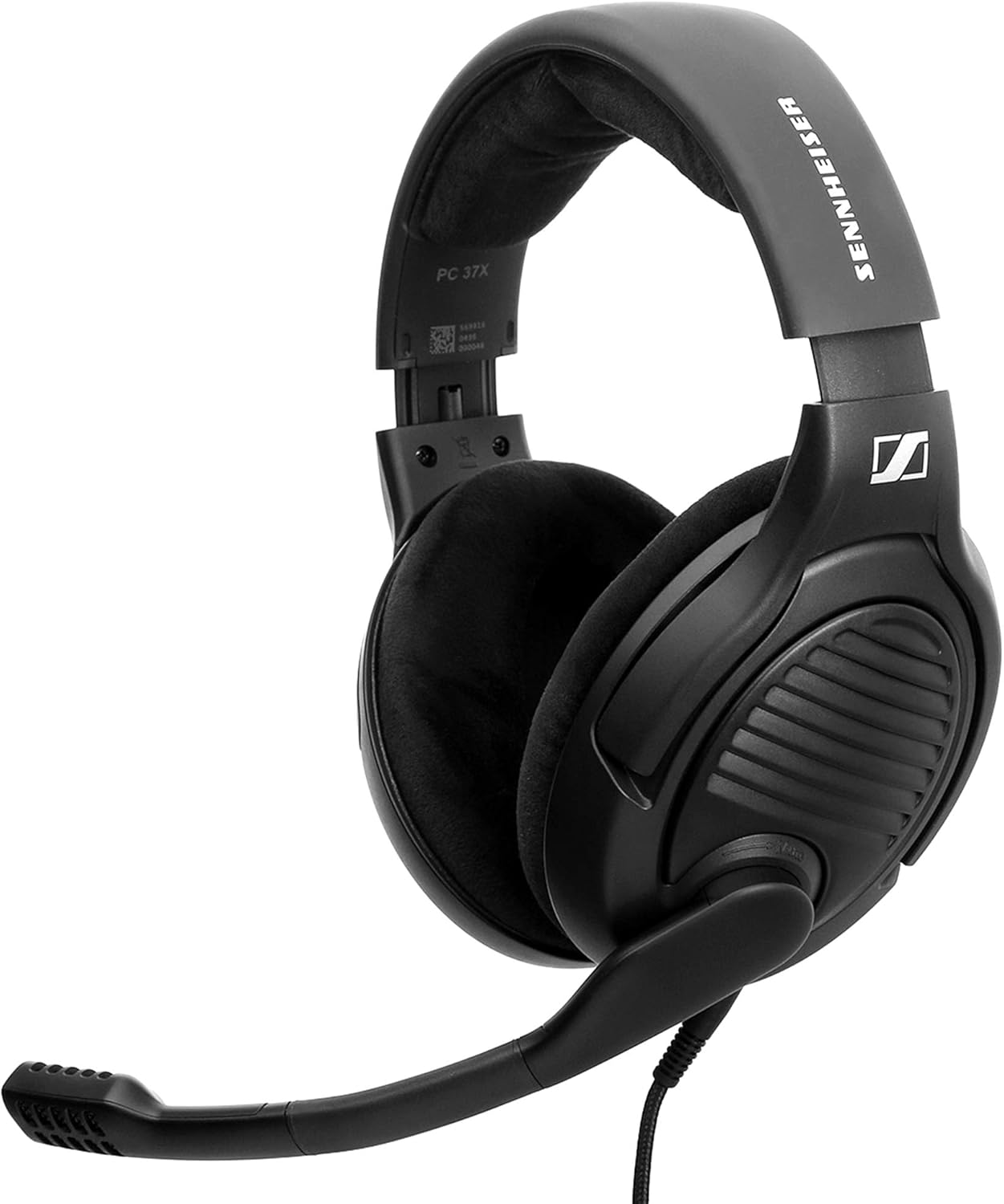 Massdrop x Sennheiser PC37X Gaming Headset &mdash; Noise-Cancelling Microphone with Over-Ear Open-Back Design, 10 ft Detachable Cable, and Velour Earpads,Black