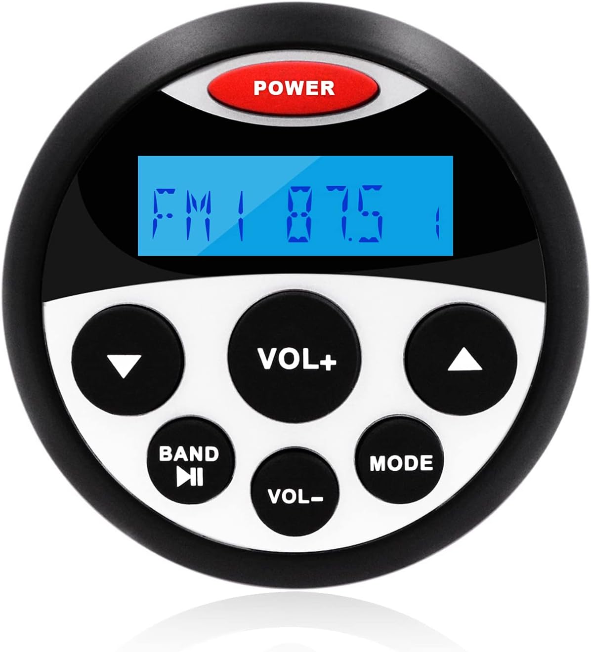 GUZARE Marine Radio and Speaker Package - MP3 USB AM FM Marine Gauge Bluetooth Radio with 4 Inch x 4 White Marine Speakers and USB 3.5MM AUX to RCA Interface Mount Cable 304-4001W2-USB&hellip;