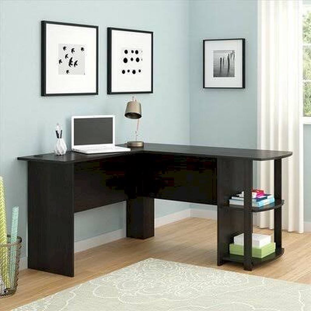L-Shape Desk Ebern Designs Color: Black