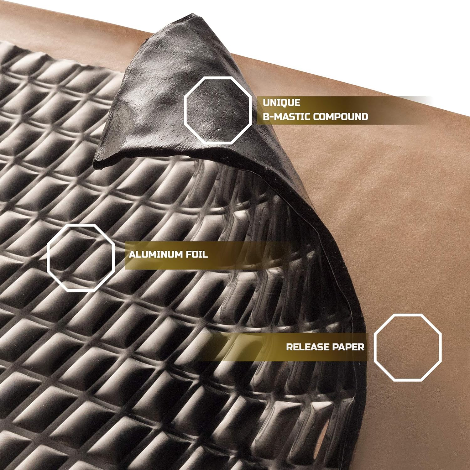 Siless Black 50 mil 52 sqft Sound Deadening mat - Sound Deadener Mat - Car Sound Dampening Material - Sound dampener - Sound deadening Material Sound Insulation - Car Sound deadening Pack of 2