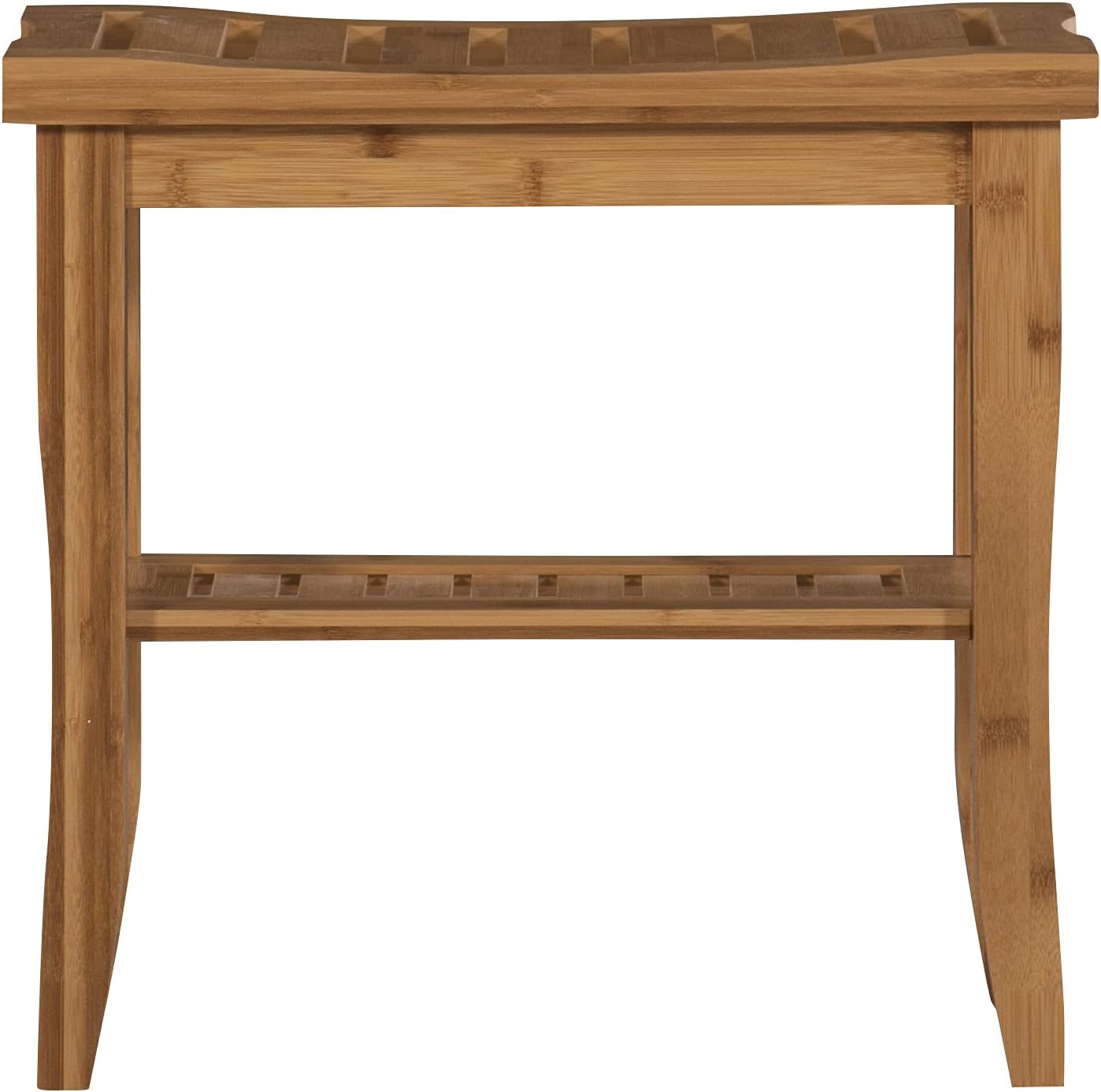 Linon Finn Bamboo Bathroom Stool, Brown Pack of 2