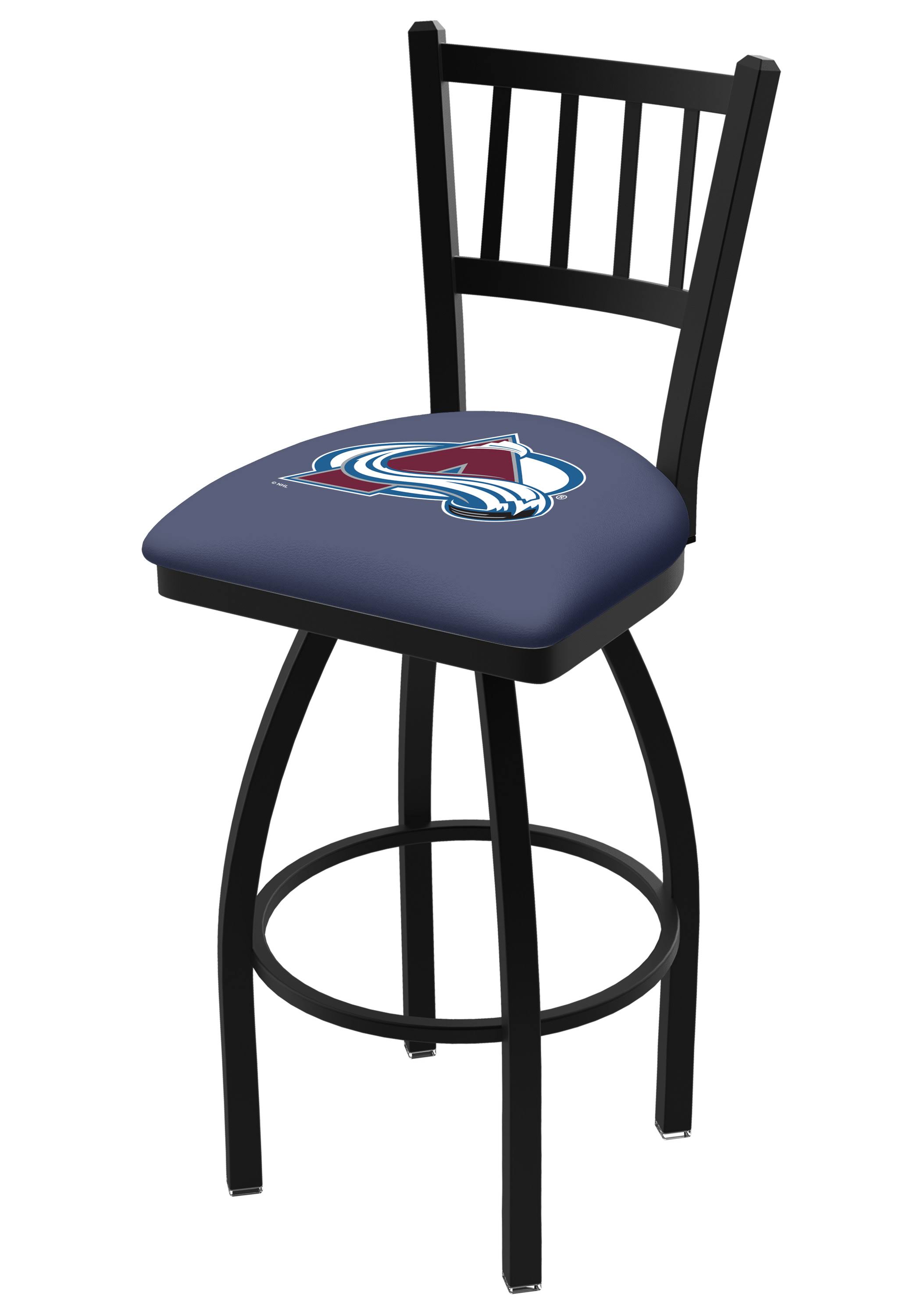 Colorado Avalanche HBS Jail Back High Top Swivel Bar Stool Seat Chair (30x22)
