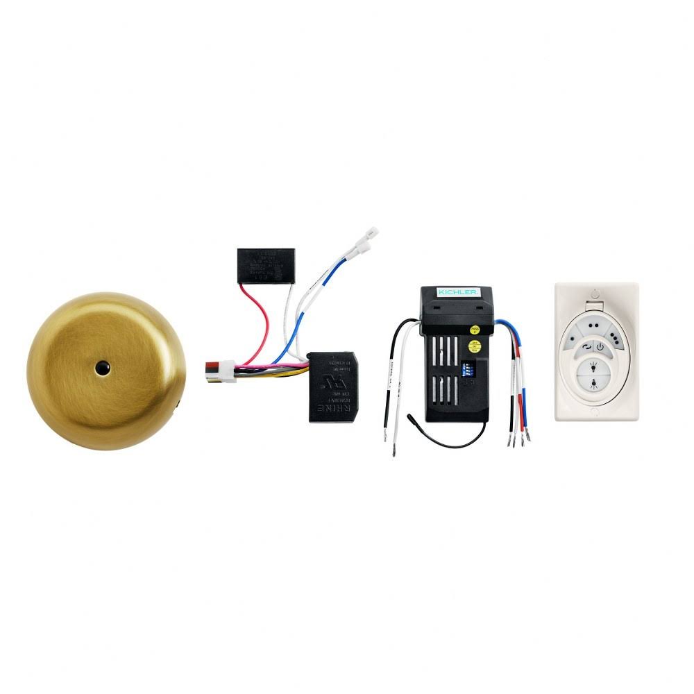 Kichler Lighting-3R400NBR Accessory 120V Cool Touch Control System for Decorative Fan, Natural Brass Finish